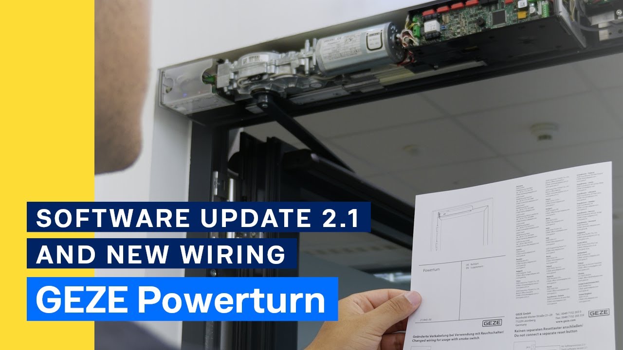 Powerturn Software Update 2.1 With the update to version 2.1, the Powerturn automatic swing door drive combines all functions in one, an all-round choice for your needs!